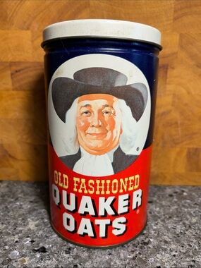 Vintage Quaker Oats tin can 1982 Limited Edition anniversary